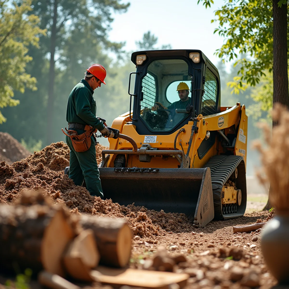Professional commercial equipment in action for Commercial Tree Service