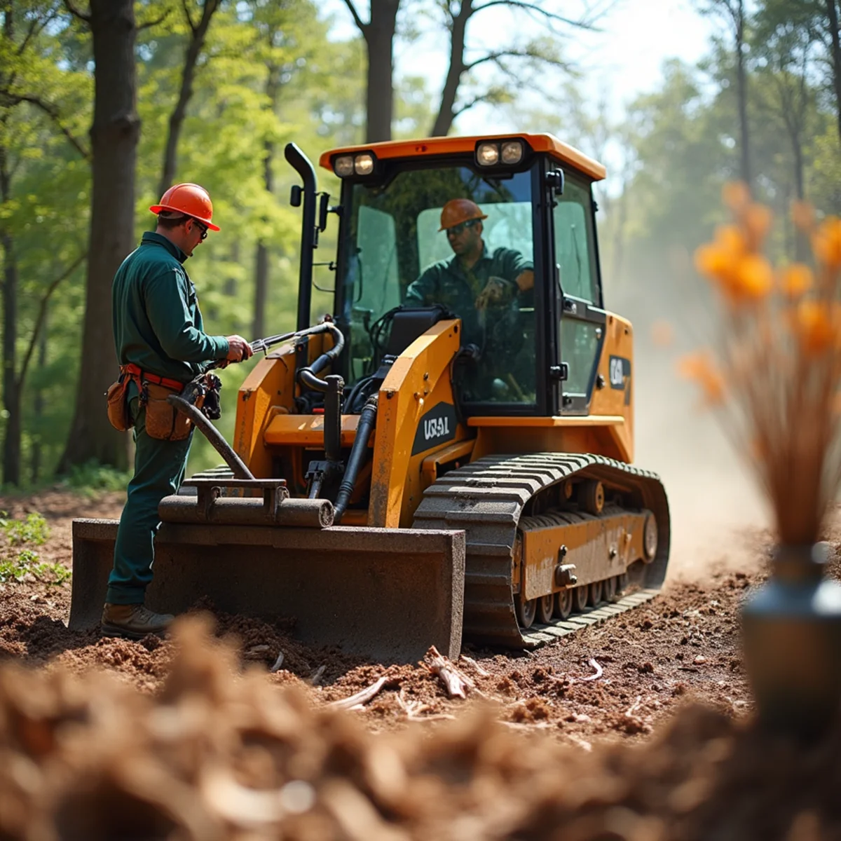 Professional commercial equipment in action for Emergency Tree Service
