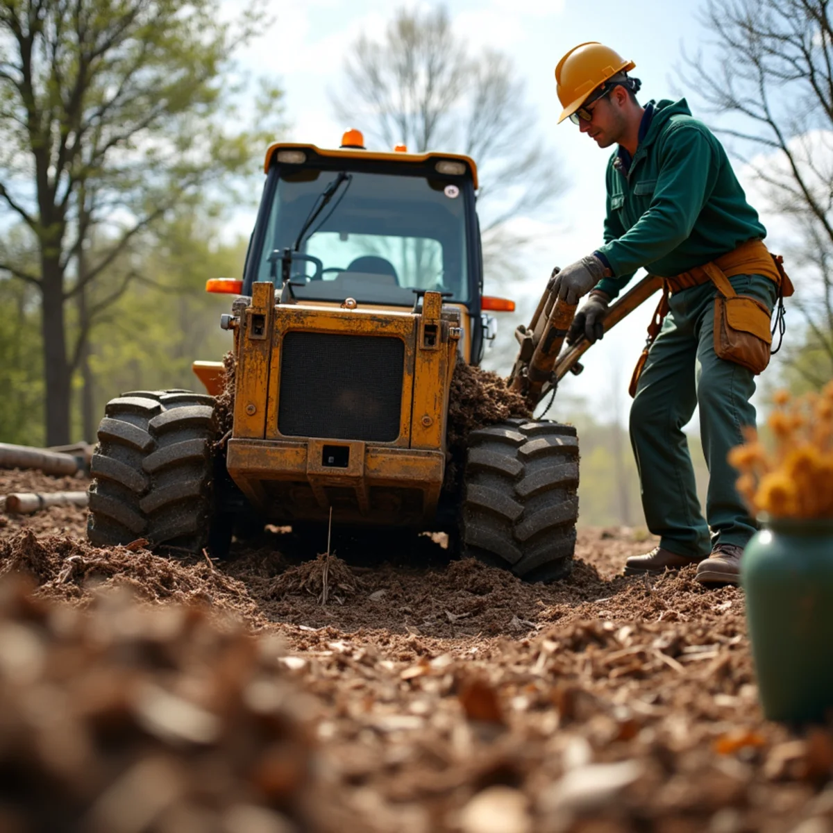 Professional commercial equipment in action for Hemlock Woolly Adelgid Treatment