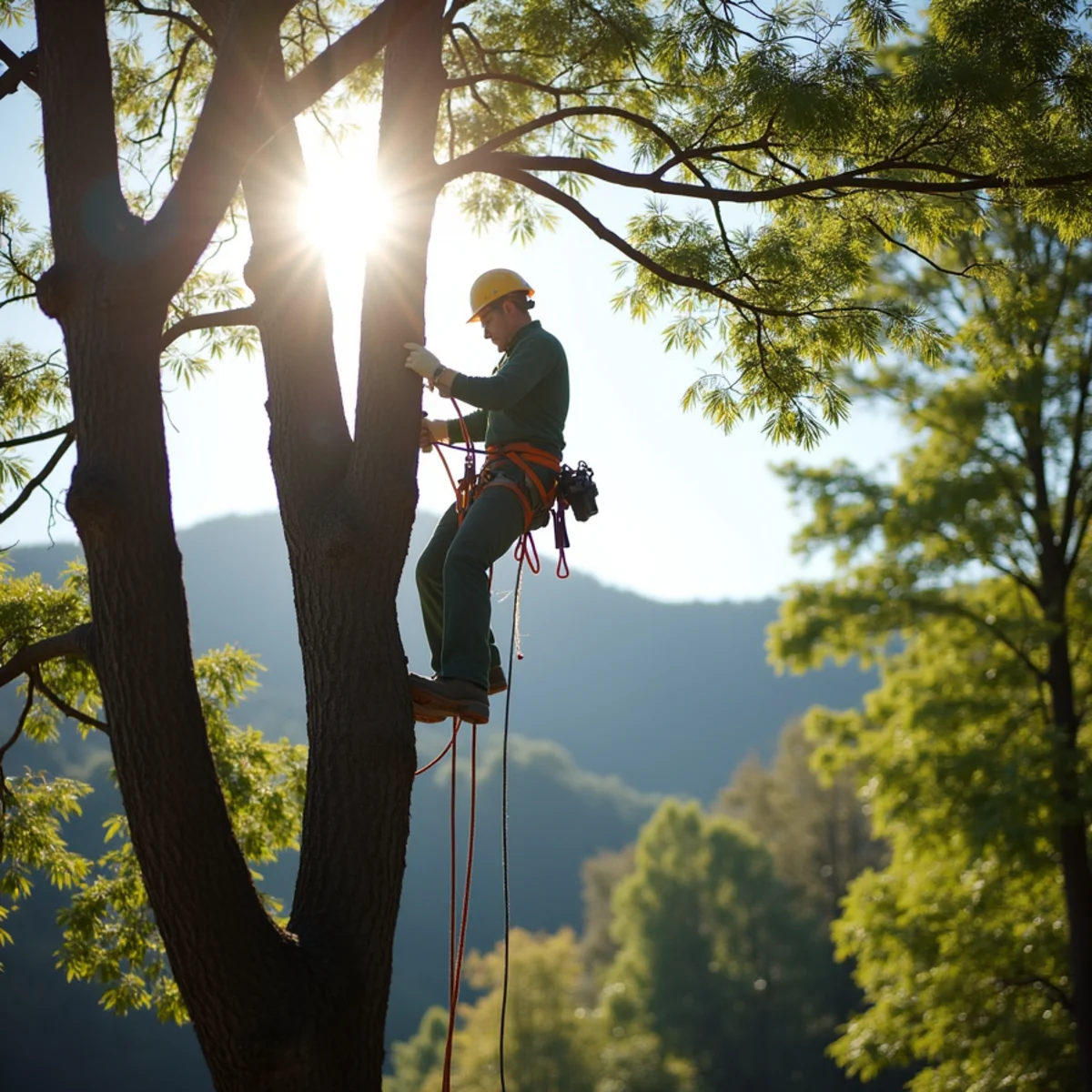 Precision technical rope rigging and lowering for Tree Cabling & Bracing