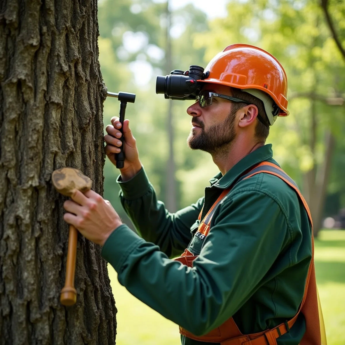 Arborist conducting structural diagnostic assessment for Tree Disease & Insect Treatment in Morganton