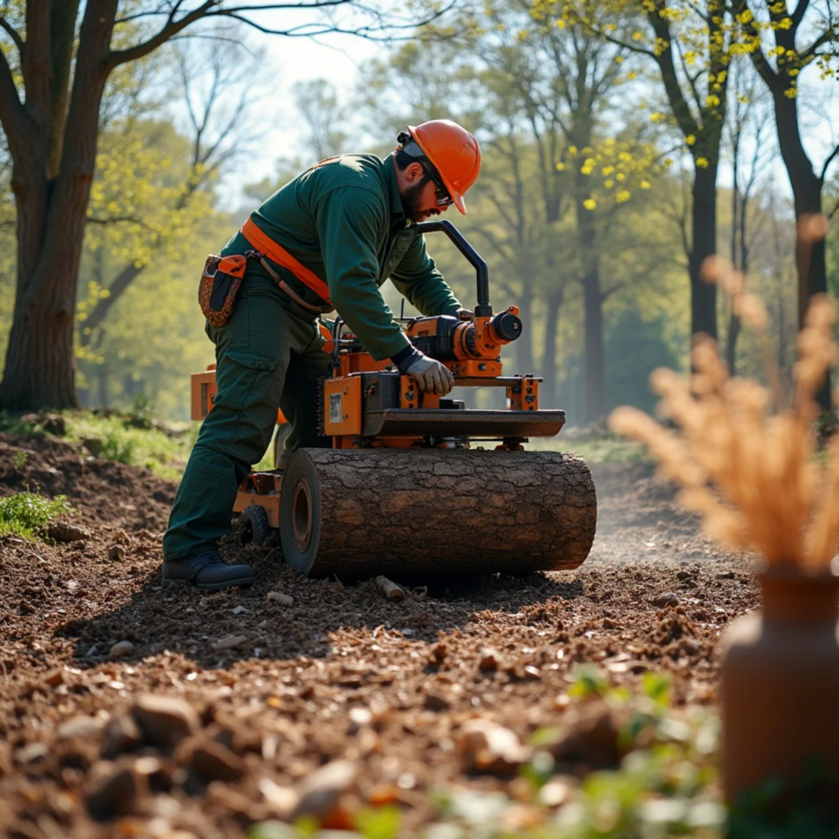 Professional commercial equipment in action for Tree Transplanting