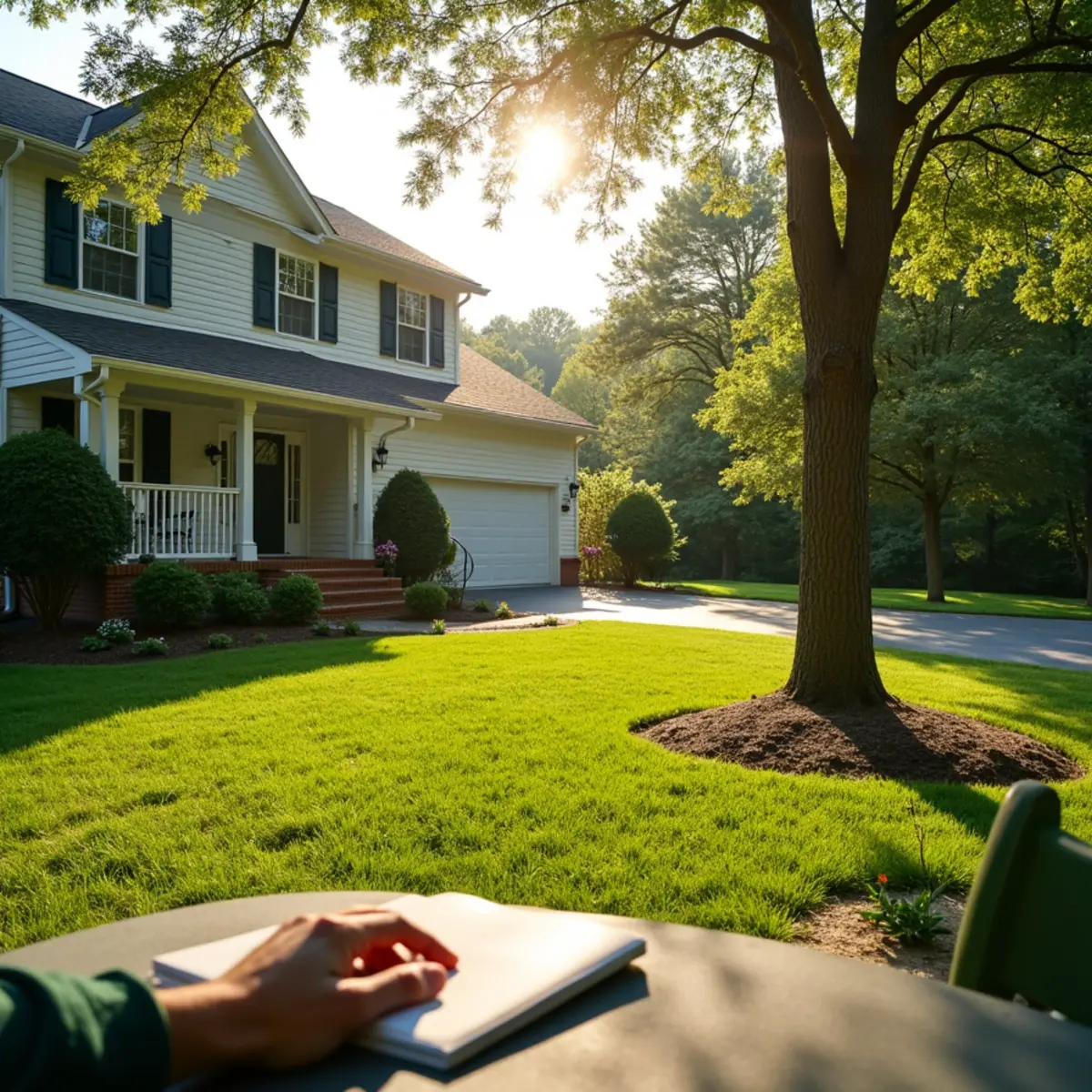 Immaculate yard condition and finished results after Tree Transplanting