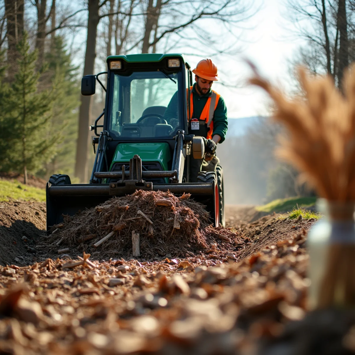 Professional commercial equipment in action for Tree Planting