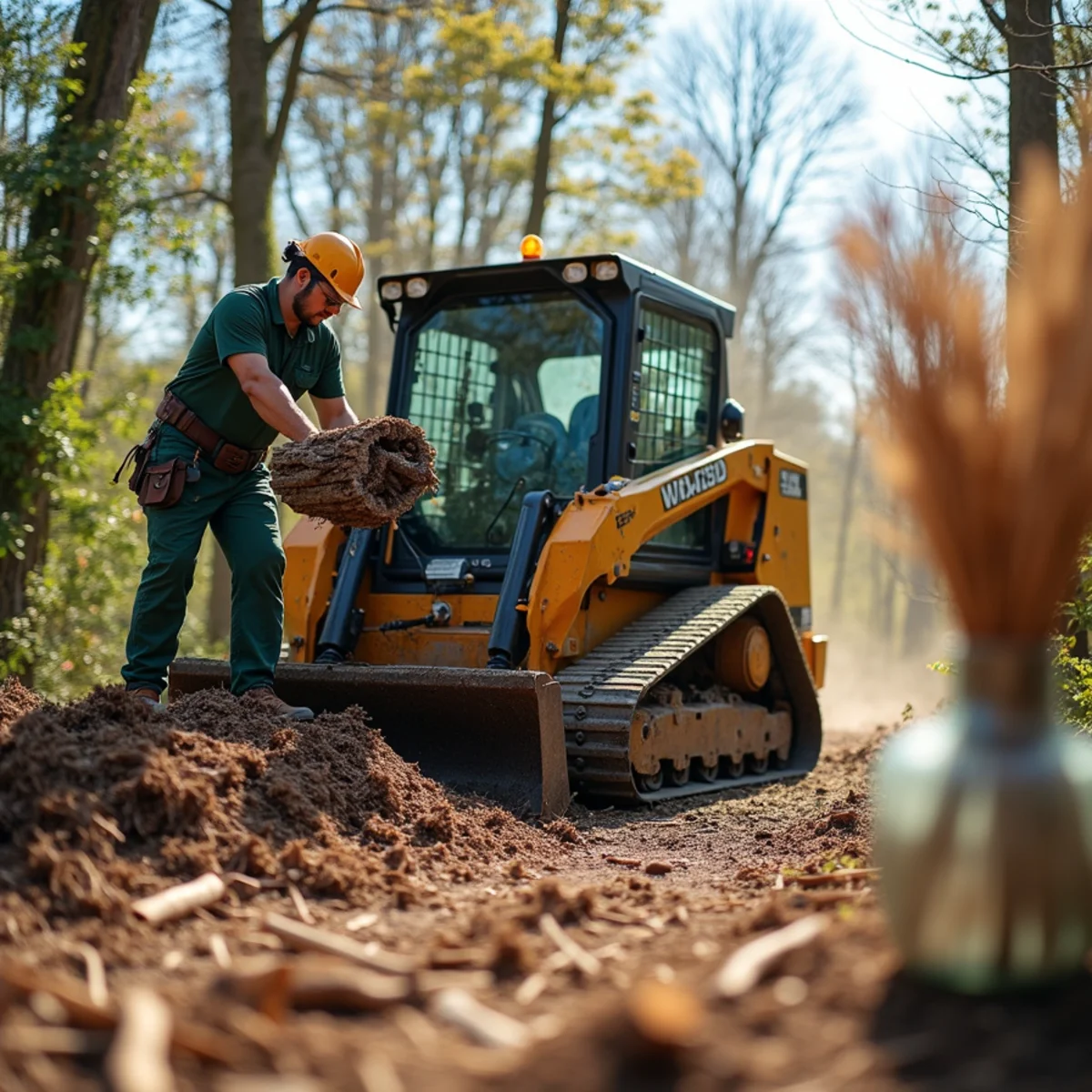 Professional commercial equipment in action for Tree Removal Near Houses