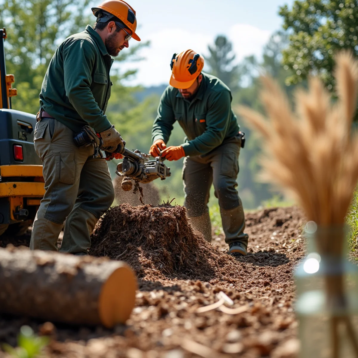 Professional commercial equipment in action for Tree Trimming